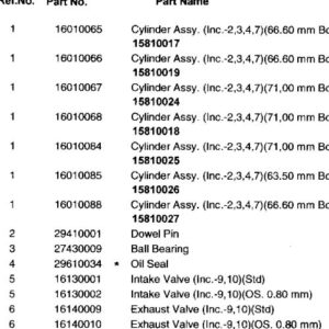 Tecumseh 15810018 16010068